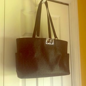 Calvin Klein purse and shoes black.